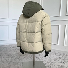日系复古假两件连帽棉衣男冬季宽松情侣冬季棉服M0829-P103，男装棉衣，星座308B-2