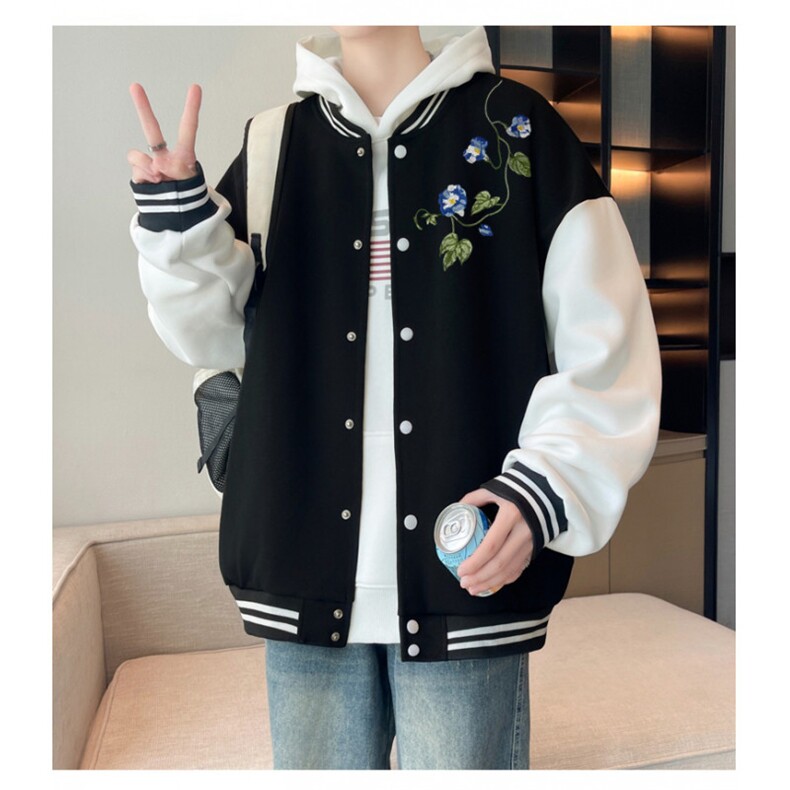 J9961-P70美式嘻哈高质量刺绣宽松潮牌棒球服夹克,女装卫衣/绒衫,星座617A-2