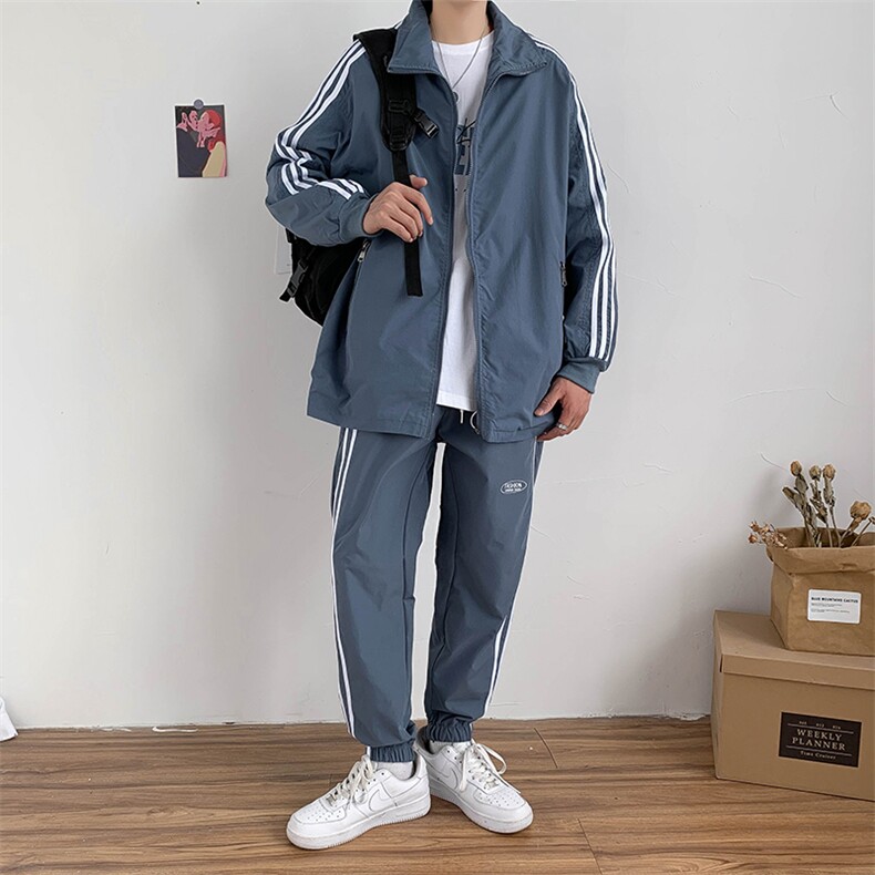 ins潮牌宽松运动休闲套装春秋新款韩版帅气百搭两件套W527-P68,男装夹克,星座512-2