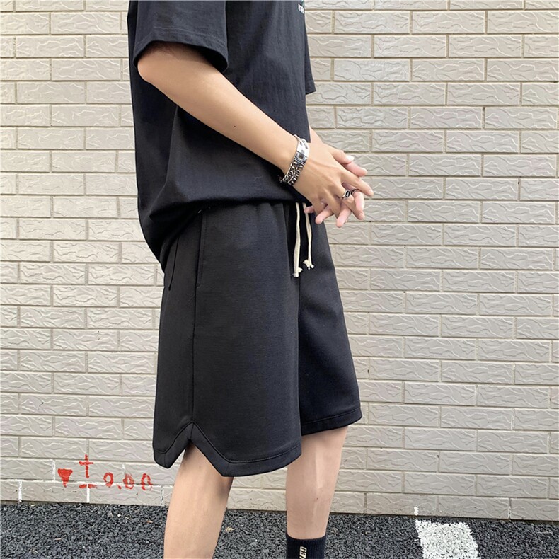 潮牌ins港风夏季短裤男宽松五分裤子纯色休闲沙滩裤 K268-P22图片