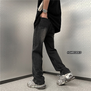 ins潮流男生水洗牛仔裤高街修身小脚裤B315-K23252-P50控68图片