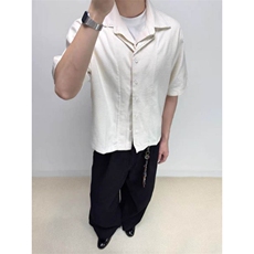 现货~夏季亚麻天丝翻领假两件老钱风透气短袖衬衫男CT25127批55,男装衬衫,星座1004-6,四季星座 现货~夏季亚麻天丝翻领假两件老钱风透气短袖衬衫男CT25127批55,男装衬衫,星座1004-6,四季星座