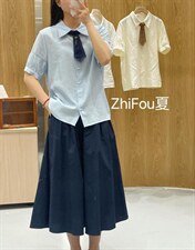 夏季新款学院风可拆卸领结上衣，其它，知否