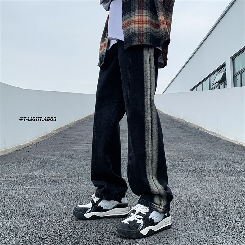 2023春季新款美式高街重工艺水洗直筒牛仔裤货号K692P55,男装牛仔裤,电商A063