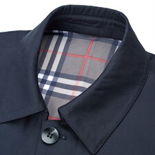 2023秋季新款男士中长款风衣休闲宽松翻领长袖薄款中年上衣外套，男装风衣，电商B212（原钱塘6029）