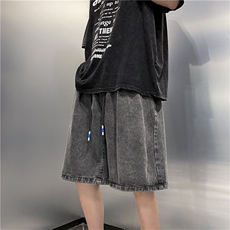 现货美式复古水洗潮休闲五分裤夏季薄款直筒牛仔裤男K6561-P36，男装牛仔裤，星座512-3