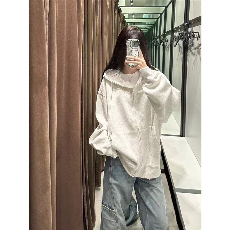 新款连帽纯色拉链卫衣长袖外套男513AKS2191P35,女装短外套,星座513A