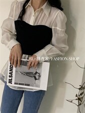 2022春夏新款拼接罗纹小衫，其它，HL+