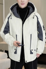 秋冬男式加绒加厚夹克男时尚派克服加厚棉衣男外套MY8650-P93，男装夹克，星座310B-3