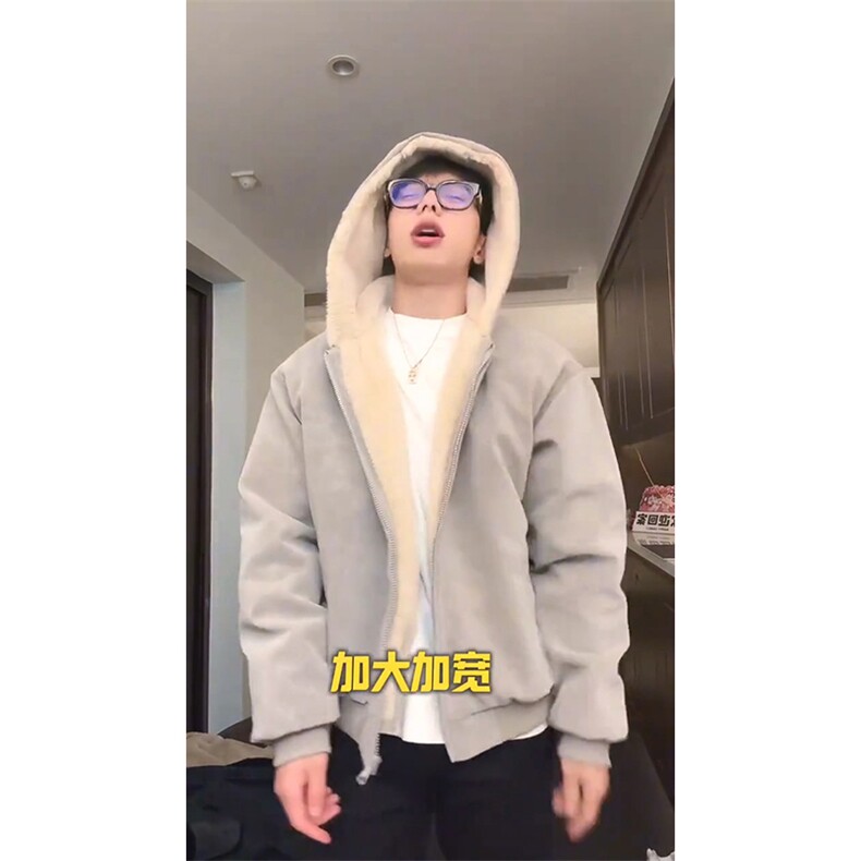 现货高品质美式冬季重磅座山雕大毛毛领pu皮棉衣男女加厚外套,男装皮衣,电商A486-1