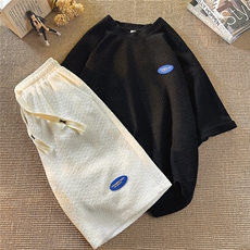 1冰丝短袖T恤男DT8774P35平铺短裤男DK8775P40大码套装TZ8776P75，男装休闲套装，星座226-2