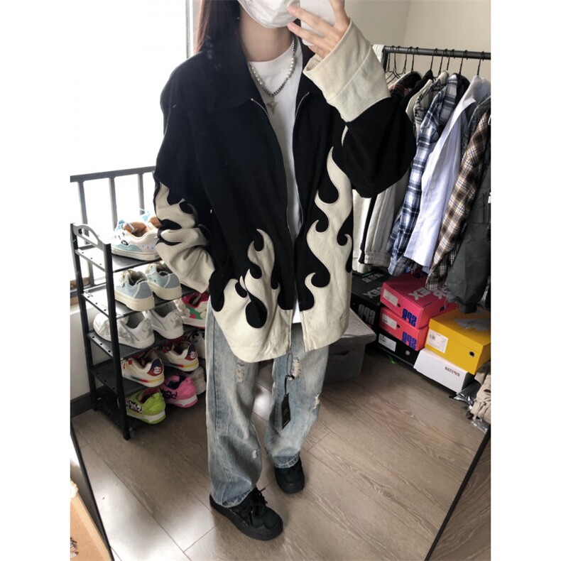 【有货】JK7801LL-特P70火焰灯芯绒外套男高级感美式夹克,男装夹克,星座1007（原301D）