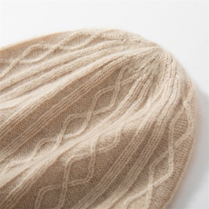 2025年时尚百搭通勤简约休闲厚款柔软羊绒帽，帽子，晨晟羊绒