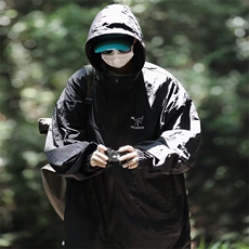 潮牌夏季连帽冲锋衣防晒服男纯色薄宽松休闲防晒衣外套SF125-P35，男装夹克，星座1008