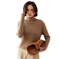 2024秋季新款女士高领长袖短款套头35%羊绒衫休闲百搭，女装羊绒衫，澳煜绒