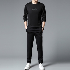 S3080钱塘2020-2中青年男士秋季时尚休闲简约长袖卫衣套装P127图片
