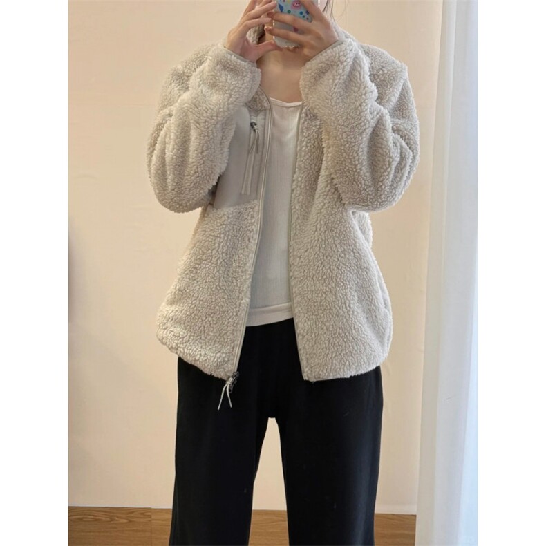 秋冬新款羊羔毛外套GS04-P85成分100聚酯纤维,女装短外套,星座1302