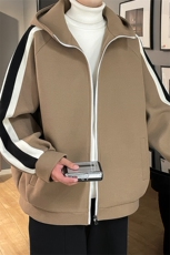 男装呢料夹克23秋冬新款毛呢大衣男生连帽外套XZ514-2-F595-P125，男装夹克，星座514-2(原B239)