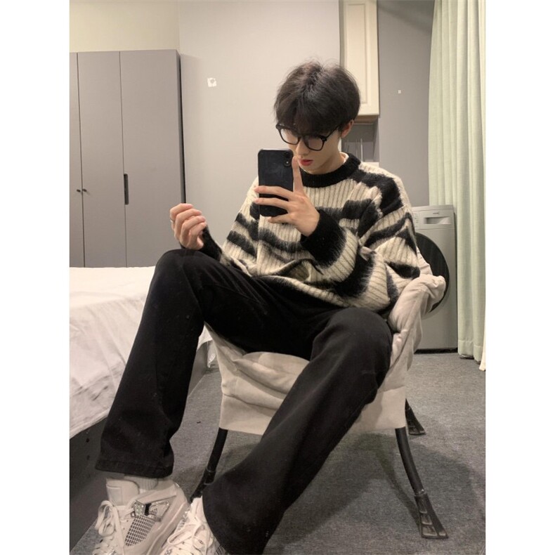 ！实物图片效果潮牌刷毛马海毛宽松百搭毛衣MY088-P53,男装针织衫/毛衣,星座313A(原308A-2)