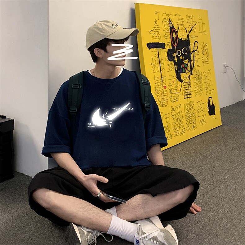 Q11111-P30春夏季七分袖t恤男大码五分袖男短袖中袖,男装T恤,电商A040