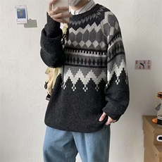 情侣装秋冬新款韩版宽松慵懒风毛衣高级感小众针织衫MY131-P40，男装针织衫/毛衣，星座208-5
