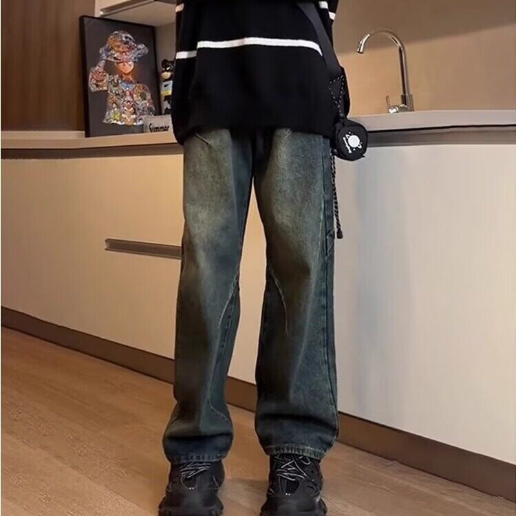 25春阔腿牛仔裤宽松美式高街男生裤工装牛仔裤KK001P40量大优惠,男装牛仔裤,电商D256-2(原A064-2)