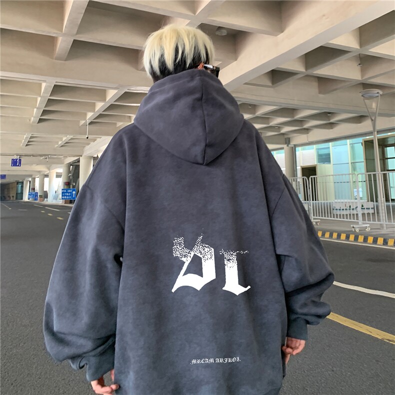 重磅400克足全棉高品质扎染连帽卫衣男长袖打底衫 RH3201图片
