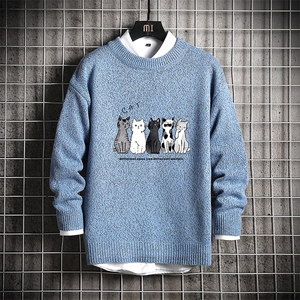 M19100-P45 加绒款-P65 加厚加绒毛衣男大码毛线衣男针织衫男线衫图片