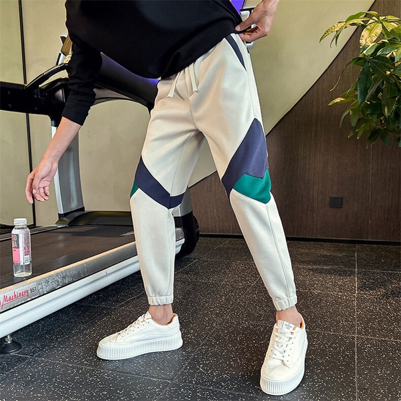 KK185-P58撞色拼接小脚裤男潮牌卫裤束脚男裤裤子春秋季休闲裤，男装休闲裤，星座215（原电商B249）
