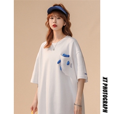 1中性大码M-5XL运动情侣嘻哈网红小熊圆领短袖T恤男DT7745P55控68，男装T恤，星座226-2