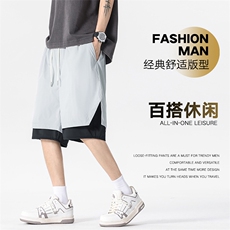 现货夏季工装短裤男ins潮牌休闲百搭潮流痞帅五分裤D02517-P43，男装牛仔裤，星座308B-2