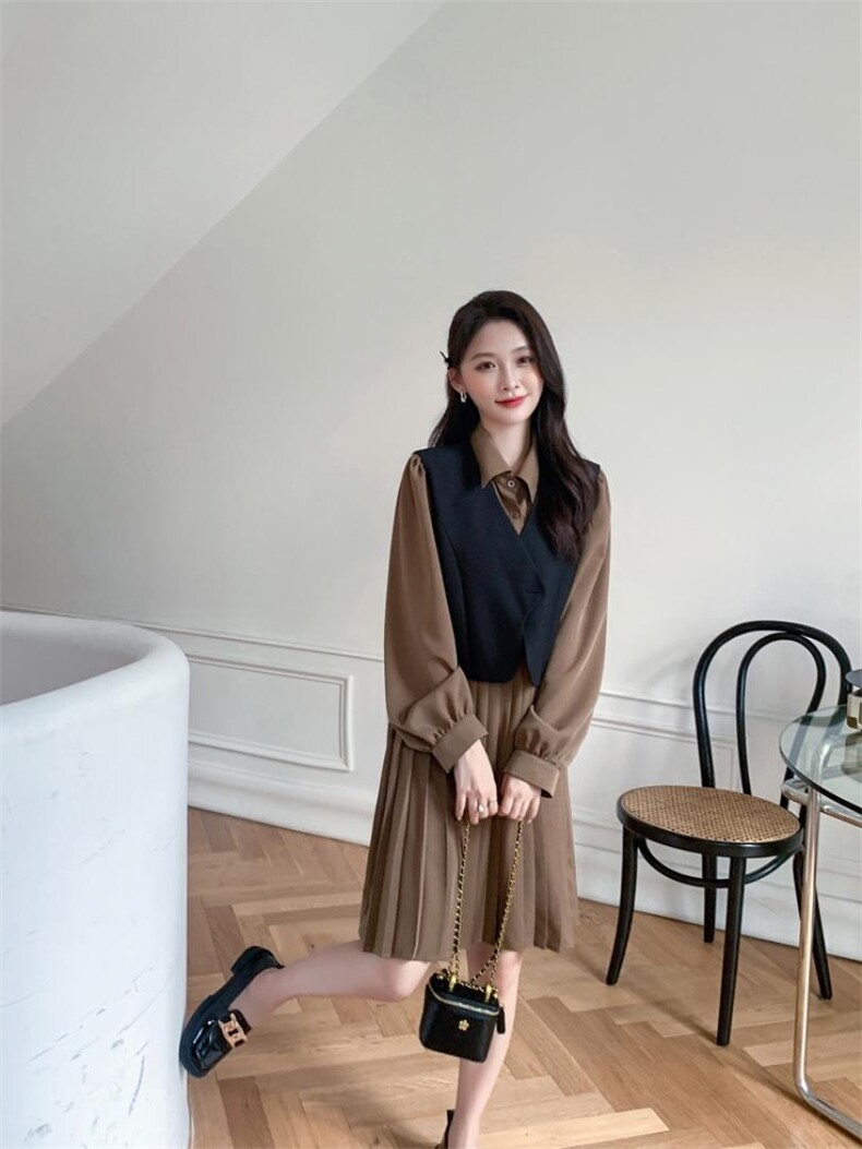 【现货】两件套马甲连衣裙，女装马甲，艾依佳人