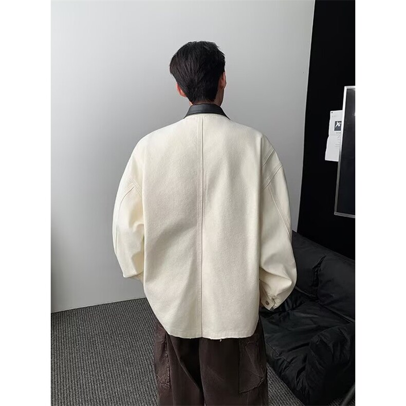 翻领拼接重磅简约多口袋纯棉休闲百搭夹克外套XZ212-QJK1043-P92,男装夹克,星座212