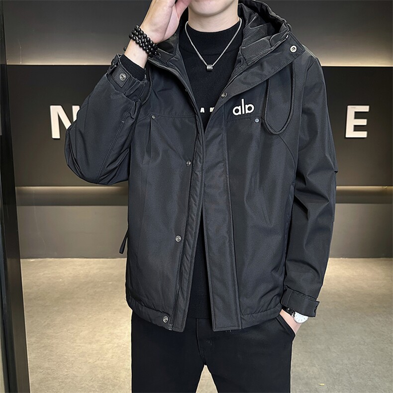 秋冬新款二棉加棉夹克连帽冲风衣男士外套棉服7M23-P120,男装夹克,星座703-1