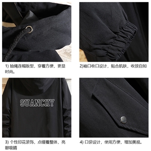 JK41229-P85  纯棉连帽夹克男士大码工装夹克男 砖墙图片