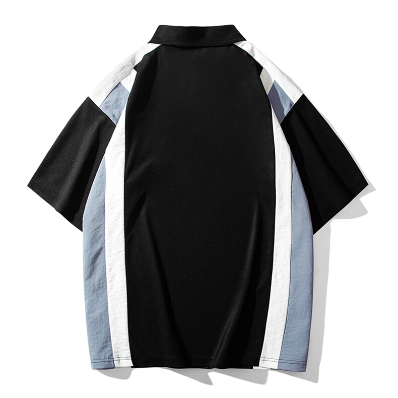 2023夏季新款短袖男潮流日系白底polo衫百搭半袖zdp2302-P40控58,男装Polo衫,星座717