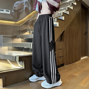 YK127特P32控59品质保障秋装冰丝垂坠感侧边织带情侣休闲裤