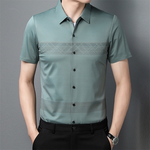 AD5822钱塘2020-3夏季男士精品商务休闲短袖衬衫P75图片