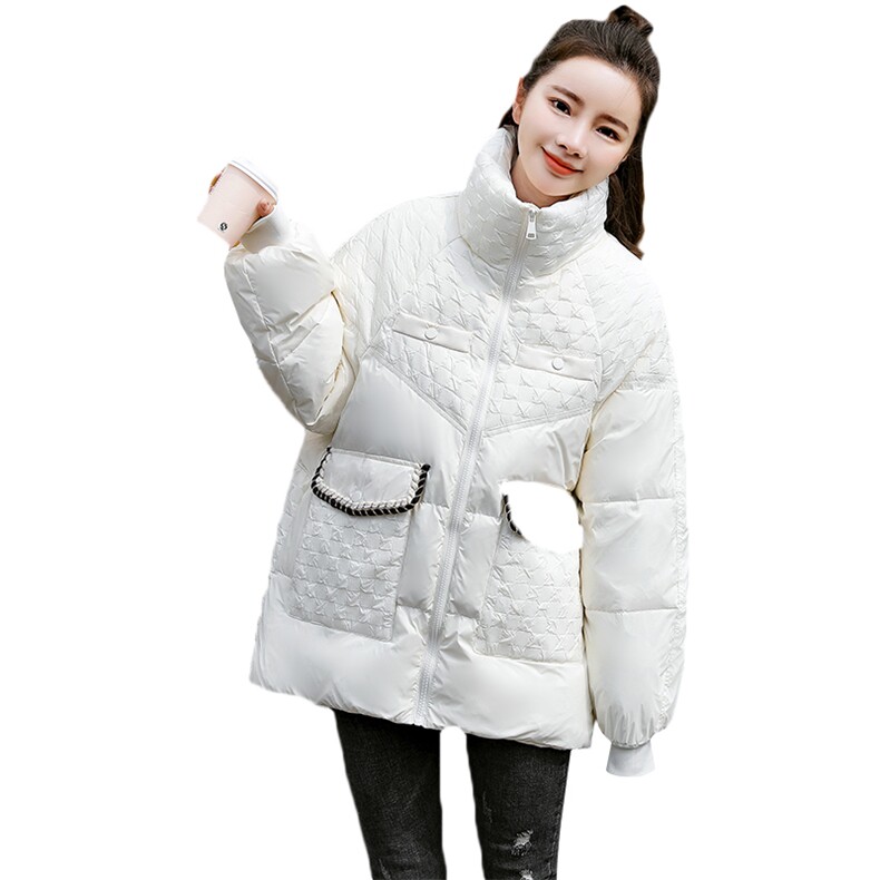 羽绒服女款冬2021年新款加厚面包服立领时尚宽松冬季外套潮,女装羽绒服,曼娅璐