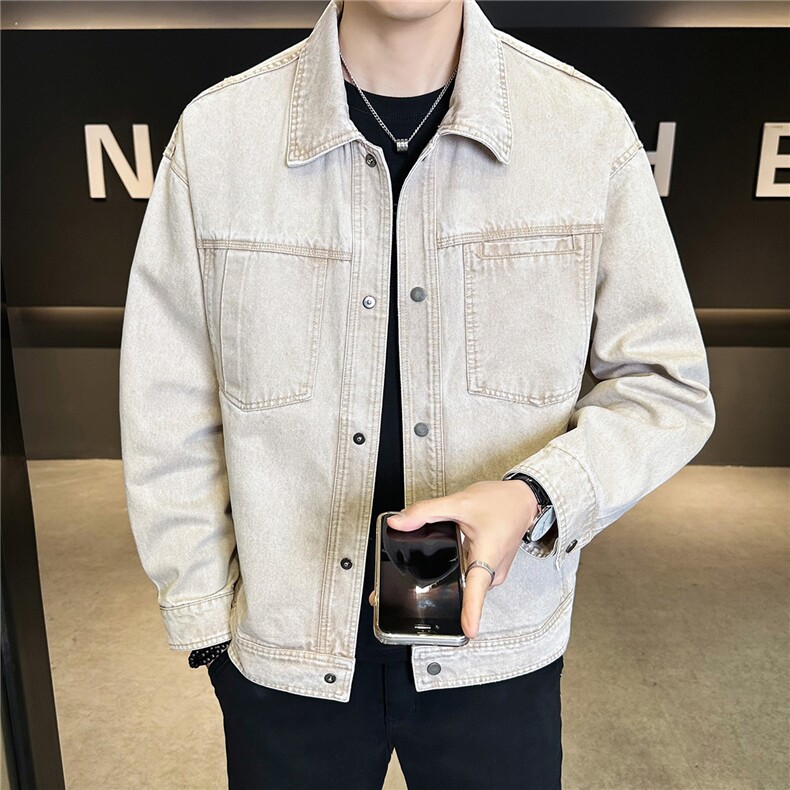 2026新款春季牛仔夹克外套男装复古水洗工装衣服A313-6811-P115,男装夹克,电商A313