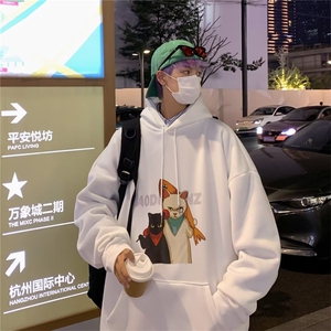 2022学院风情侣宽松外套春秋季薄款美式复古连帽卫衣  W5840-P31图片