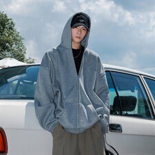 2026港风重磅320克华棉满天星情侣连帽开衫卫衣男KS77864特P68控，男装卫衣，星座227-7