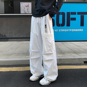 秋季美式户外登山防风多口袋松紧腰男宽松冲锋裤K24035-特P50控98图片
