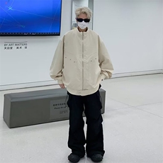男春秋韩版潮流潮牌港风宽松拼接撞色休闲服外套，男装夹克，星座716-2