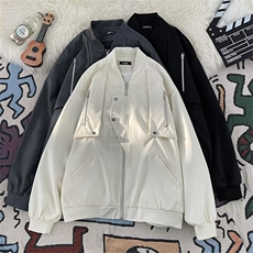 美式复古高街工装多口袋飞行员棒球服外套男潮牌宽松夹克J625，男装夹克，星座1116A-1（原606A）