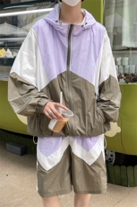 时尚连帽防晒套装男夏季运动风拼色防晒衣夹克XZ514-2-1607-P98，男装防晒衣，星座514-2(原B239)