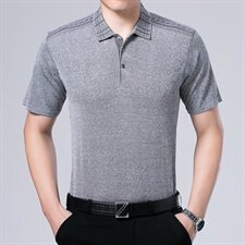 2021夏季新款大码男士T恤桑蚕丝翻领POLO衫1107，男装T恤，星座1203