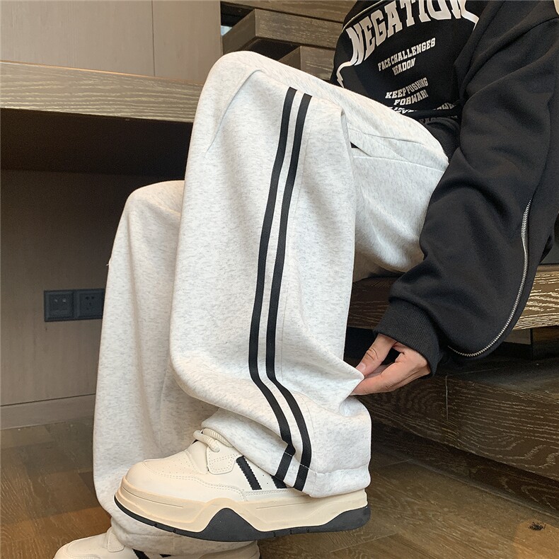 现货现货2025年秋季新款宽松休闲卫裤男D329-QM757-特45-控78，男装休闲裤，电商D329