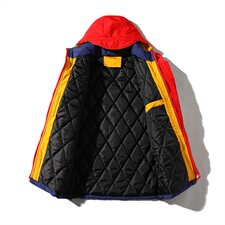 709-MY02-P13020冬款白底港风情侣中长款棉衣撞色百搭加厚外套，男装棉衣，星座709