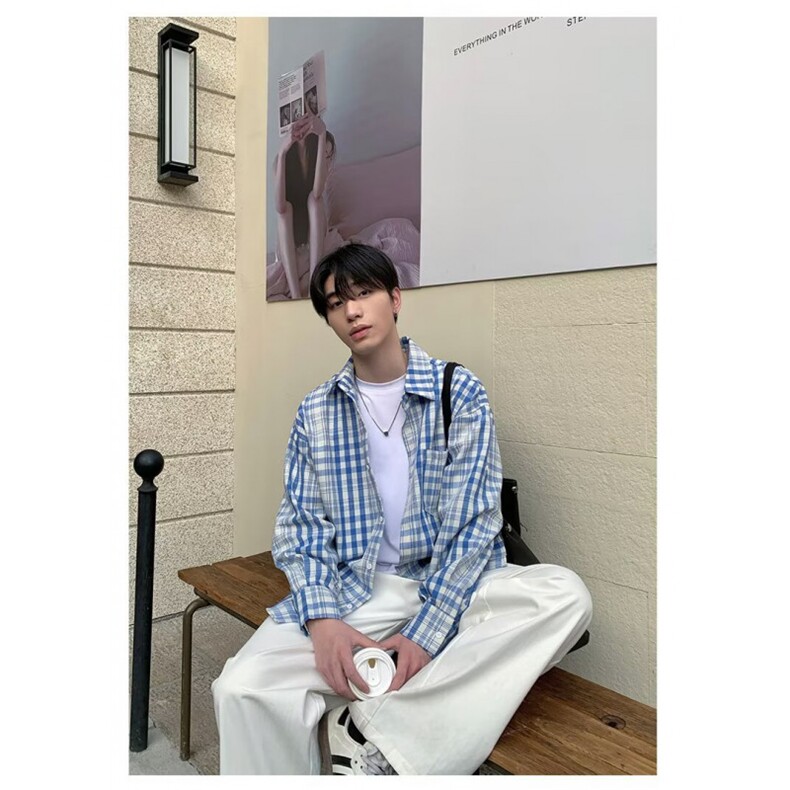 TC470-P45港风潮流百搭休闲ins宽松长袖衬衫，女装衬衫，星座617A-2